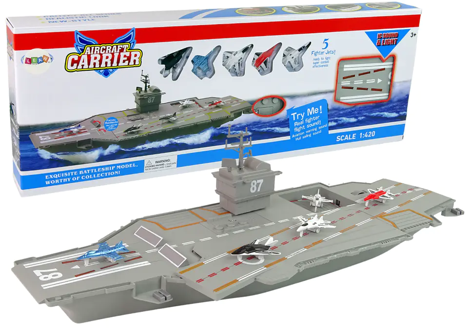 ⁨Ship Aircraft Carrier Jets 5 Pcs Sound Light⁩ at Wasserman.eu