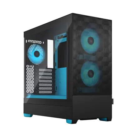 ⁨Fractal Design Pop Air RGB Cyan Core TG Clear Tint, ATX, mATX, Mini ITX, zasilacz w zestawie Nie⁩ w sklepie Wasserman.eu