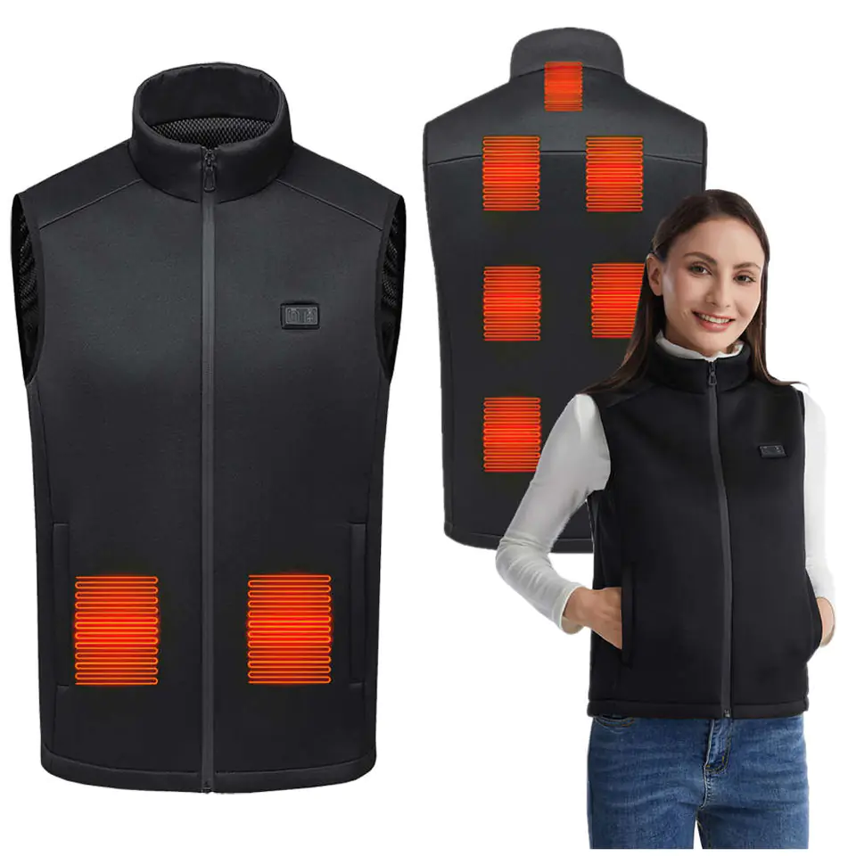 ⁨Heated Heated Electric Vest Unisex Jacket Size L Winter Mozos HV4 Black⁩ at Wasserman.eu