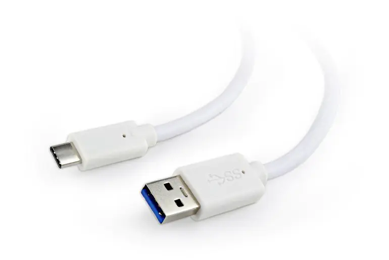 ⁨GEMBIRD KABEL USB 3.0 AM->USB TYPE-C(M) 3M BIAŁY⁩ w sklepie Wasserman.eu