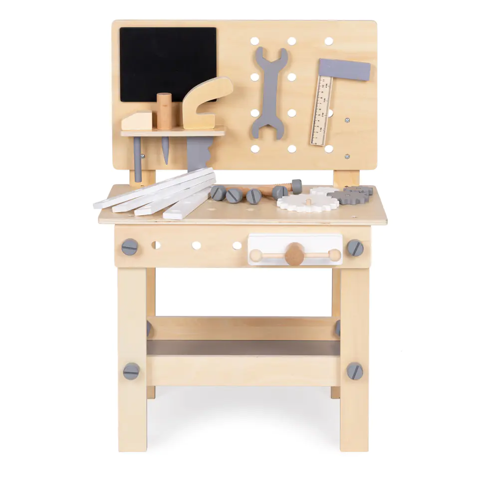 ⁨Wooden workshop for children tools ECOTOYS table⁩ at Wasserman.eu