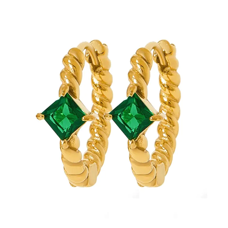 ⁨14k gold plated stainless steel earrings KST2801ZIE⁩ at Wasserman.eu