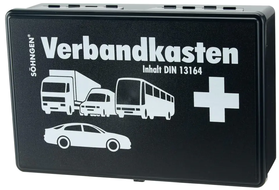 ⁨Samochodowa apteczka pierwszej pomocy, z wypełnieniem, DIN 13164⁩ w sklepie Wasserman.eu