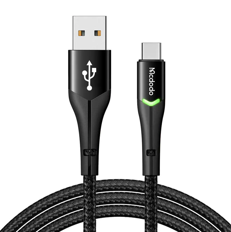 ⁨USB to USB-C cable Mcdodo Magnificence CA-7960 LED, 1m (black)⁩ at Wasserman.eu