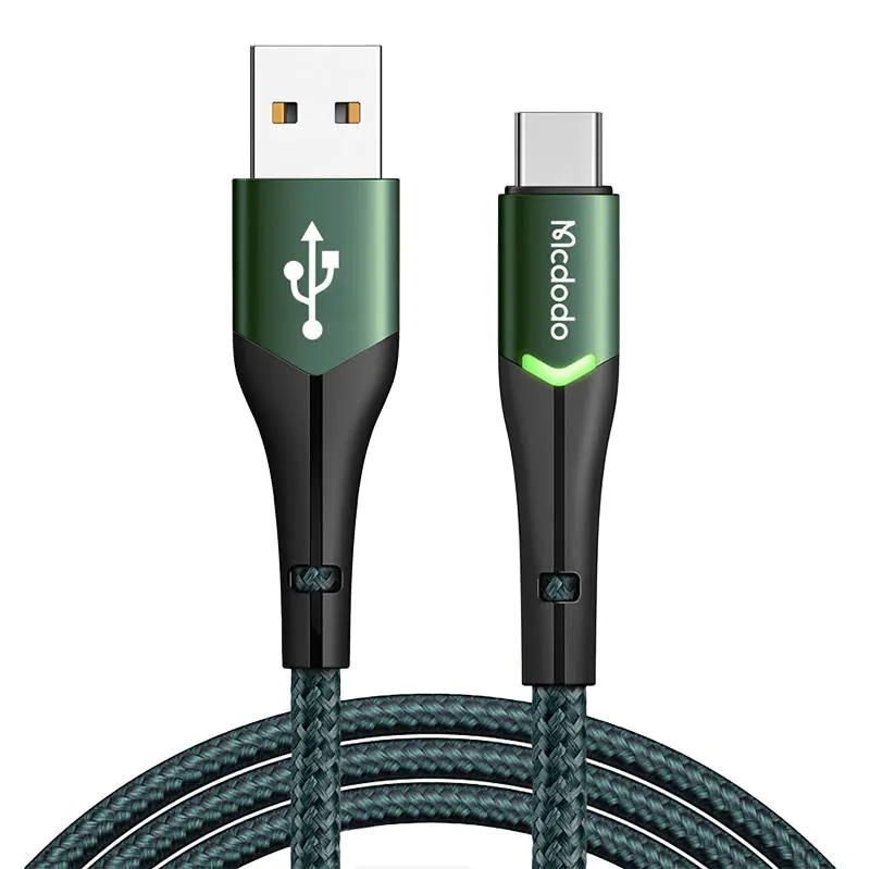 ⁨USB to USB-C cable Mcdodo Magnificence CA-7961 LED, 1m (green)⁩ at Wasserman.eu