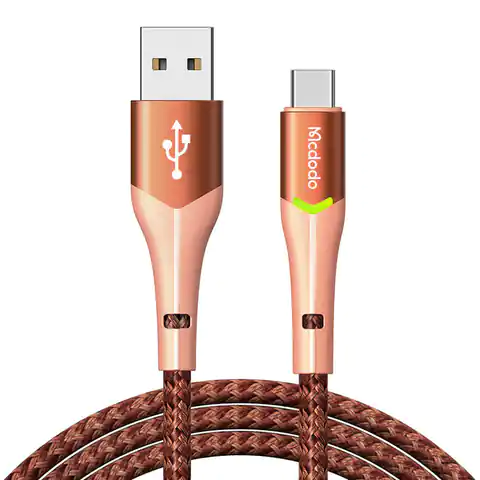 ⁨Kabel USB do USB-C Mcdodo Magnificence CA-7962 LED, 1m (pomarańczowy)⁩ w sklepie Wasserman.eu