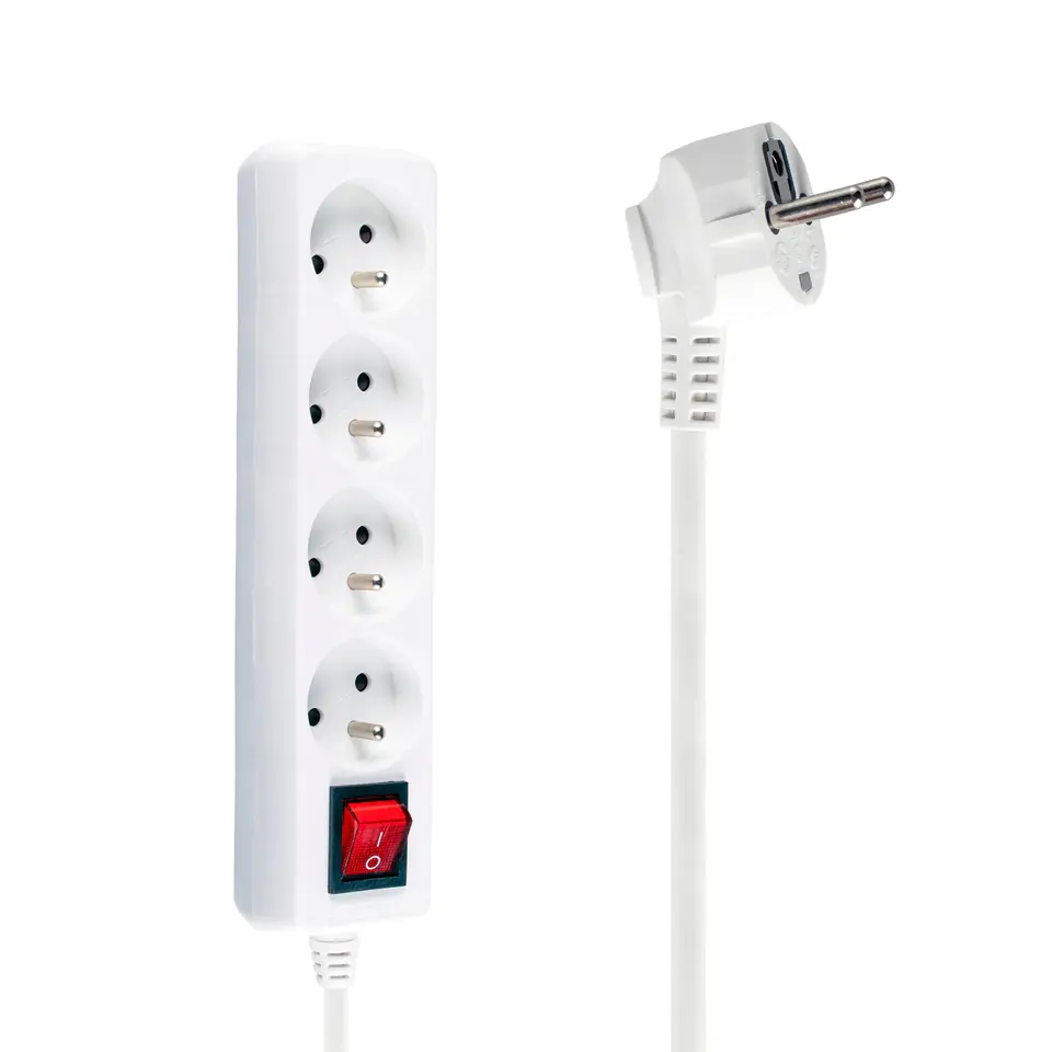 ⁨EXTENSION CORD POWER STRIP THICK 4 SOCKETS 5,0M⁩ at Wasserman.eu