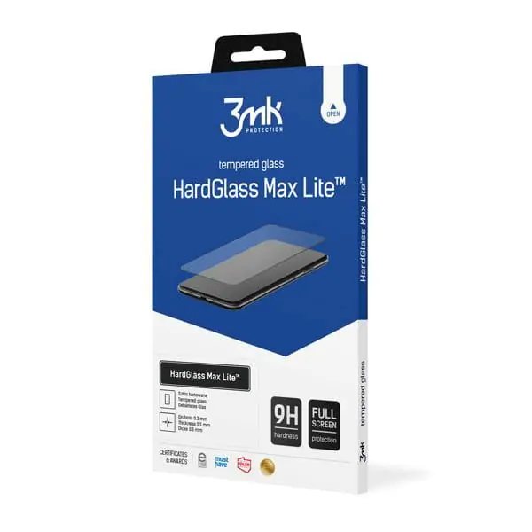 ⁨3MK HardGlass Max Lite Sam S23 5G Black/Black Fullscreen Glass Lite⁩ at Wasserman.eu