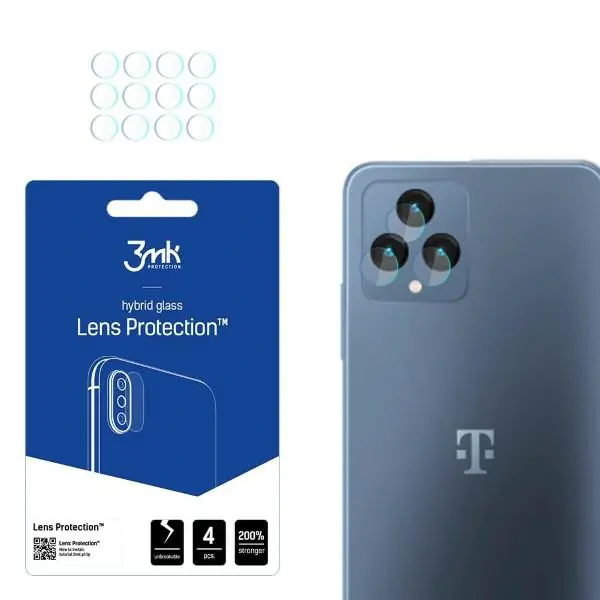 ⁨3MK Lens Protect T-Mobile T Phone 5G / Revvl 6 5G Ochrona na obiektyw aparatu 4szt⁩ w sklepie Wasserman.eu