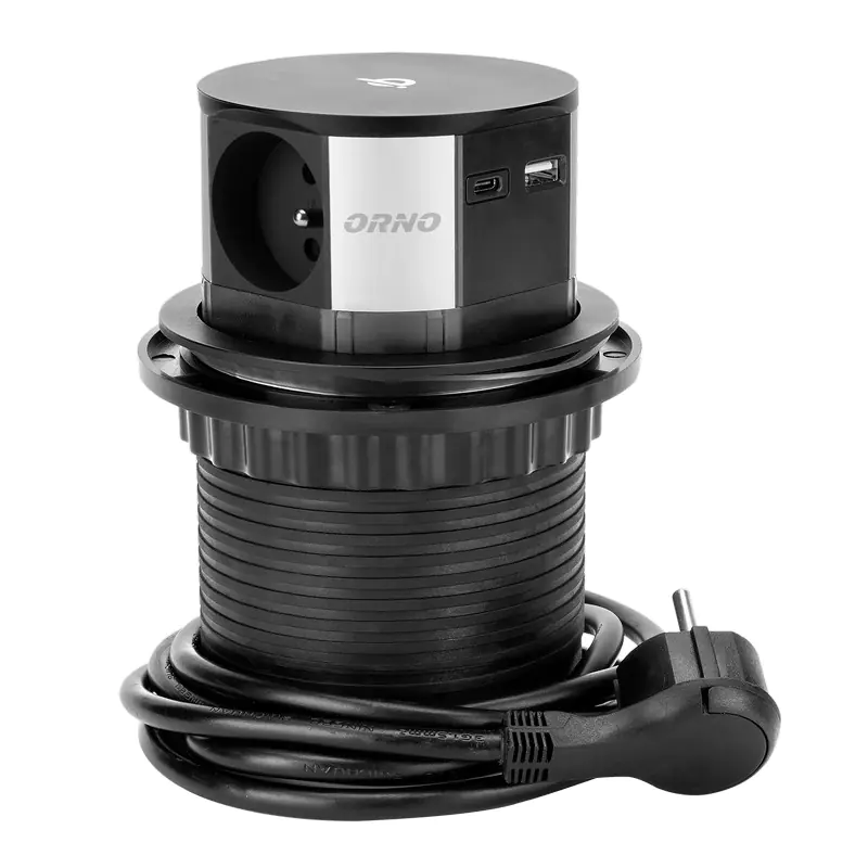 ⁨FURNITURE SOCKET PULL-OUT FROM THE WORKTOP 3X2P+Z USBX2⁩ at Wasserman.eu