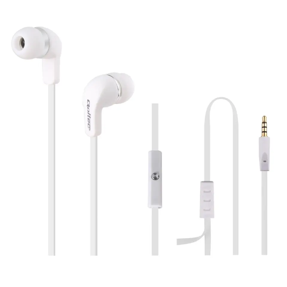 ⁨Earphones + microphone, white⁩ at Wasserman.eu