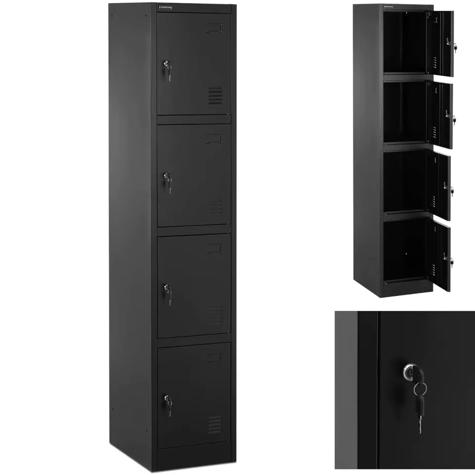 ⁨Lockable metal social locker - 4 lockers⁩ at Wasserman.eu
