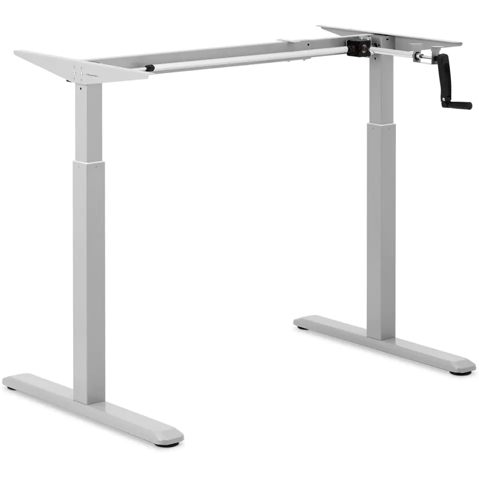 ⁨Stelaż rama biurka z ręczną regulacją wysokości 73-124 cm do 70 kg SZARY⁩ w sklepie Wasserman.eu
