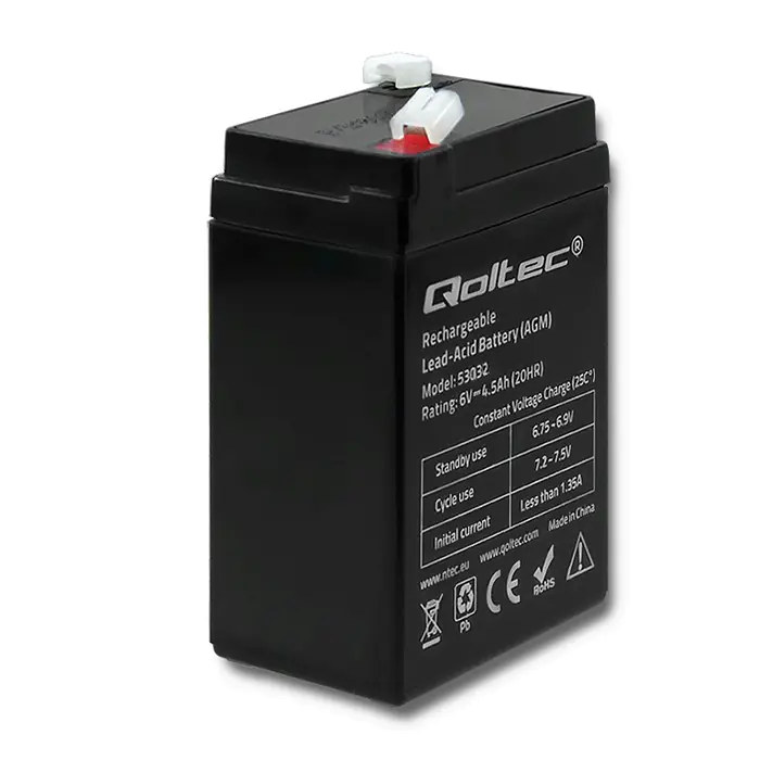 Qoltec Akumulator AGM | 6V | 4.5Ah | max 67.5A (0NC) w sklepie Wasserman.eu