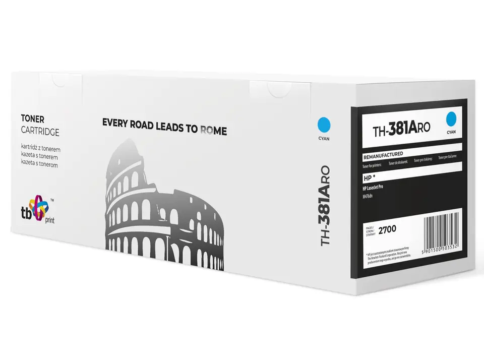 Toner cartridge for HP LJ PRO M476 TH-381ARO CY ref. at Wasserman.eu