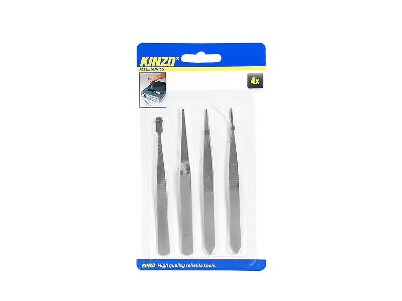 ⁨1 szt. Zestaw pęset precyzyjnych kpl.4szt KINZO.⁩ w sklepie Wasserman.eu