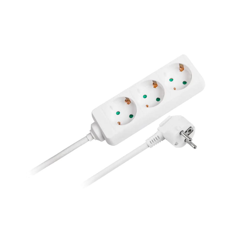 ⁨Extension cable white Rebel 3 German type sockets, length 1.5m (3x1.0) without switch⁩ at Wasserman.eu