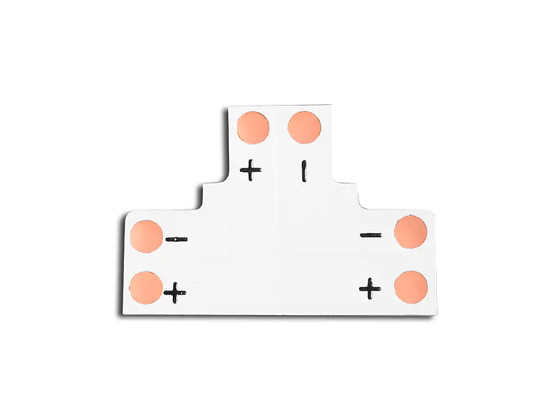 ⁨5 szt. Złącze (konektor) taśmy LED PCB typu T 8mm, 2pin.⁩ w sklepie Wasserman.eu