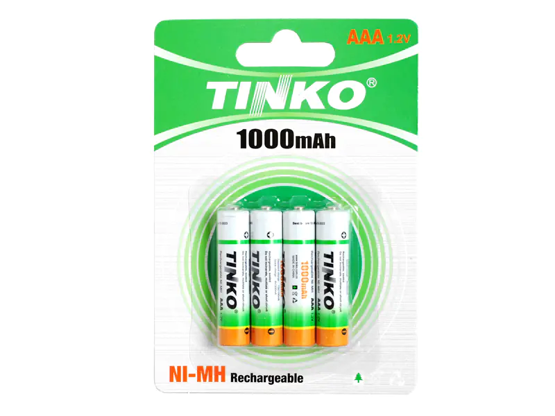 ⁨4 pcs.  Rechargeable TINKO NI-MH AAA 1000mAh battery. (1LM)⁩ at Wasserman.eu