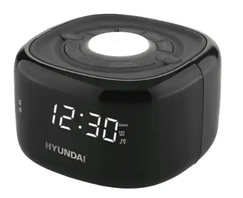⁨Radiobudzik HYUNDAI RAC340PLLBW zegar,radio FM,alarm ,wbudowana lampka nocna (1LM)⁩ w sklepie Wasserman.eu