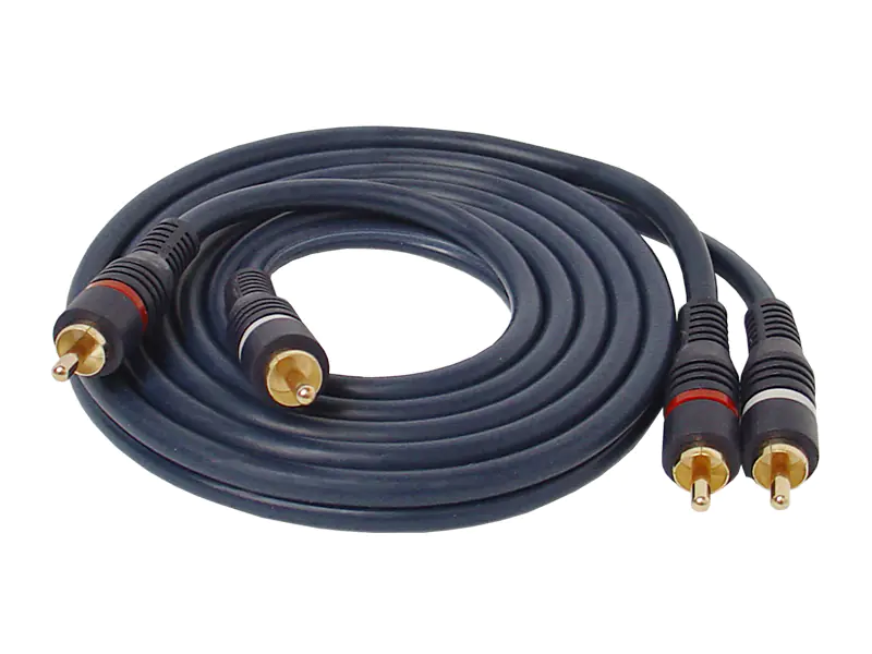 1 szt. PS Kabel 2x2 RCA wtyki pozłacane 1.5m HQ. w sklepie Wasserman.eu