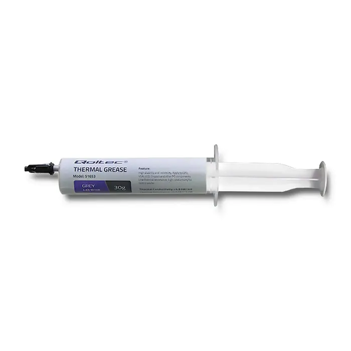 ⁨Qoltec Thermal paste 4.63 W/m-K | 30g | Grey (0NC)⁩ at Wasserman.eu