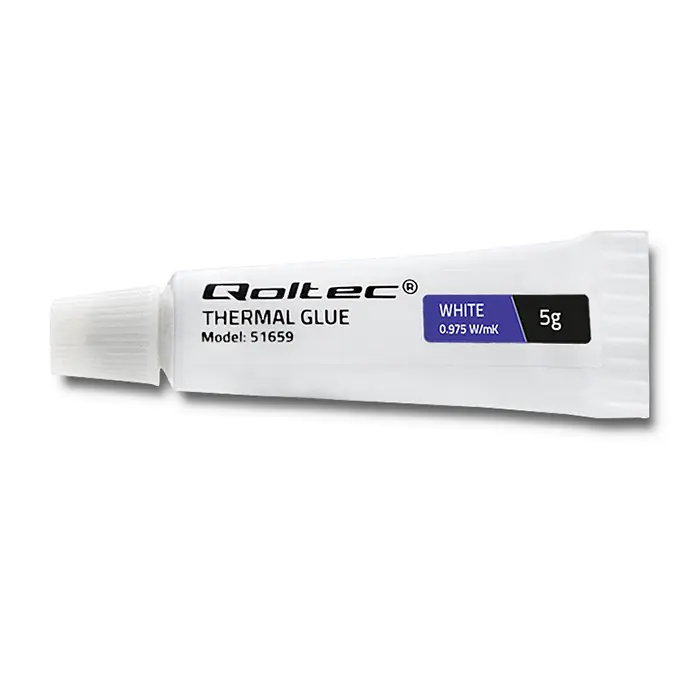 ⁨Qoltec Thermal conductive adhesive 0.975 W/m-K | 5g | White (0NC)⁩ at Wasserman.eu