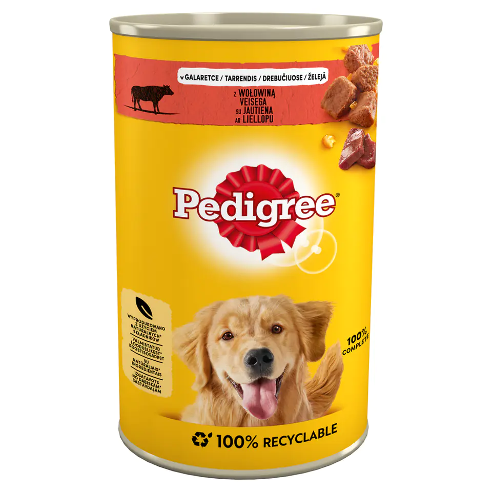 ⁨PEDIGREE Adult Wołowina w galaretce - mokra karma dla psa - puszka - 1200 g⁩ w sklepie Wasserman.eu