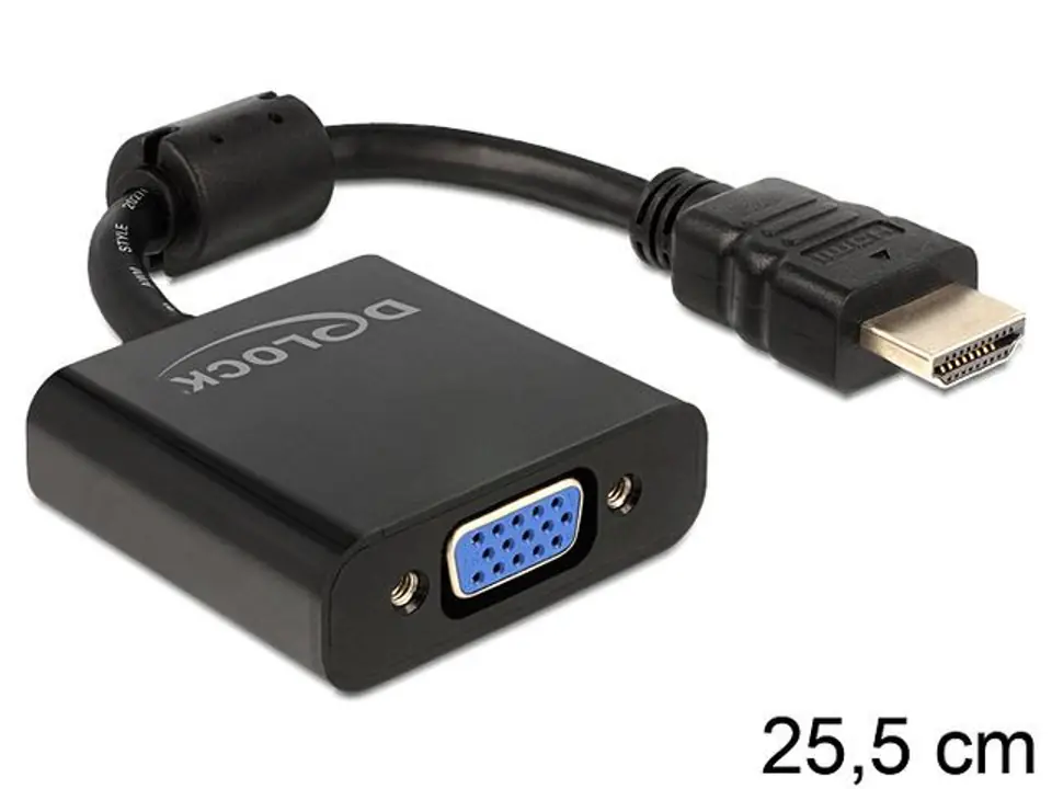 ⁨Adapter HDMI-A(M)->VGA(F) 25cm⁩ w sklepie Wasserman.eu