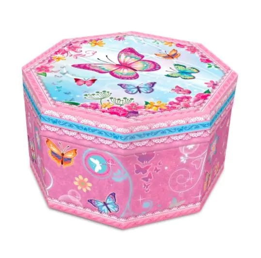 Music box octagonal - Butterflies at Wasserman.eu