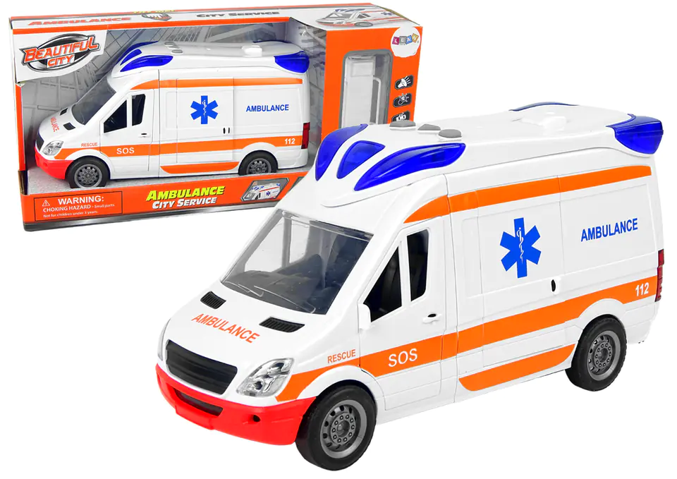 ⁨Interactive Auto Ambulance + Stretcher Light Sound⁩ at Wasserman.eu