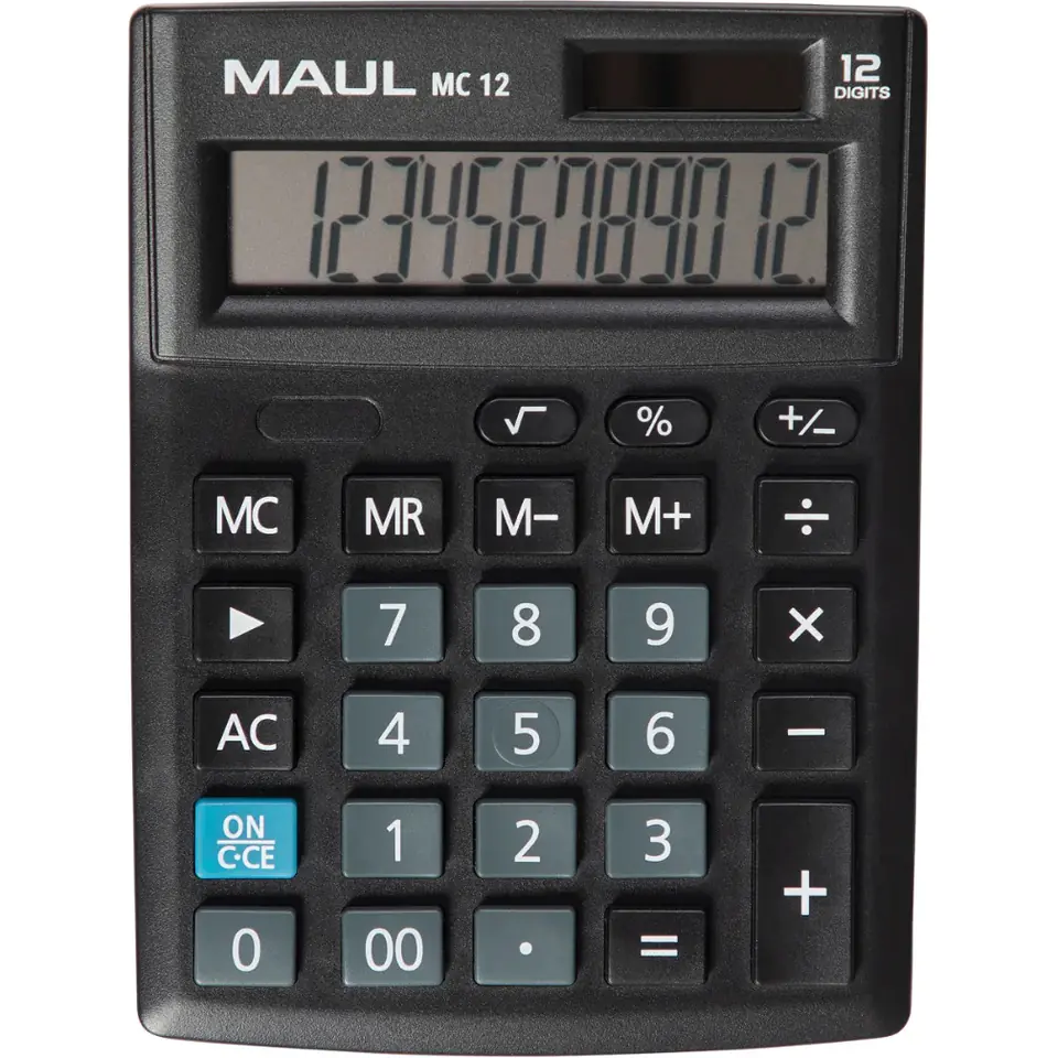 ⁨Desktop calculator COMPACT MC12 12-position black 72658/90 ML MAUL⁩ at Wasserman.eu