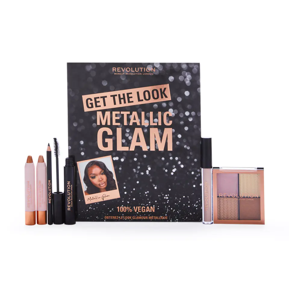 ⁨Makeup Revolution Christmas Set Get The Look - Metallic Glam 1op.⁩ at Wasserman.eu