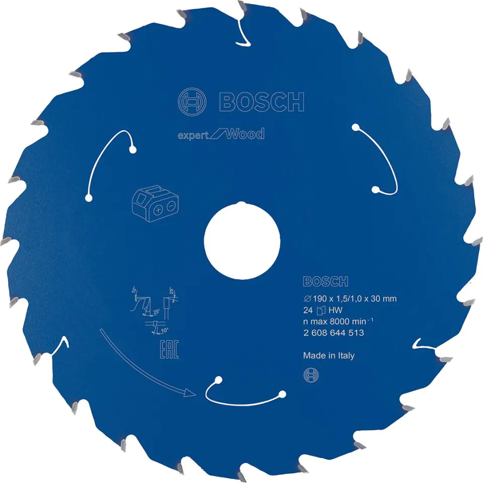 ⁨Carbide saw blade 190x1.5/ 1x30 24 tooth. Bosch⁩ at Wasserman.eu