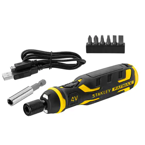 ⁨4V BATTERY SCREWDRIVER WITH CHARGER AND FATMAX BITS⁩ at Wasserman.eu