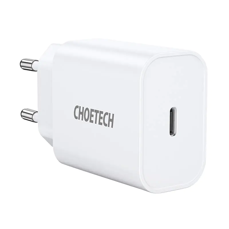 ⁨Ładowarka sieciowa Choetech Q5004 EU USB-C, 20W (biała)⁩ w sklepie Wasserman.eu