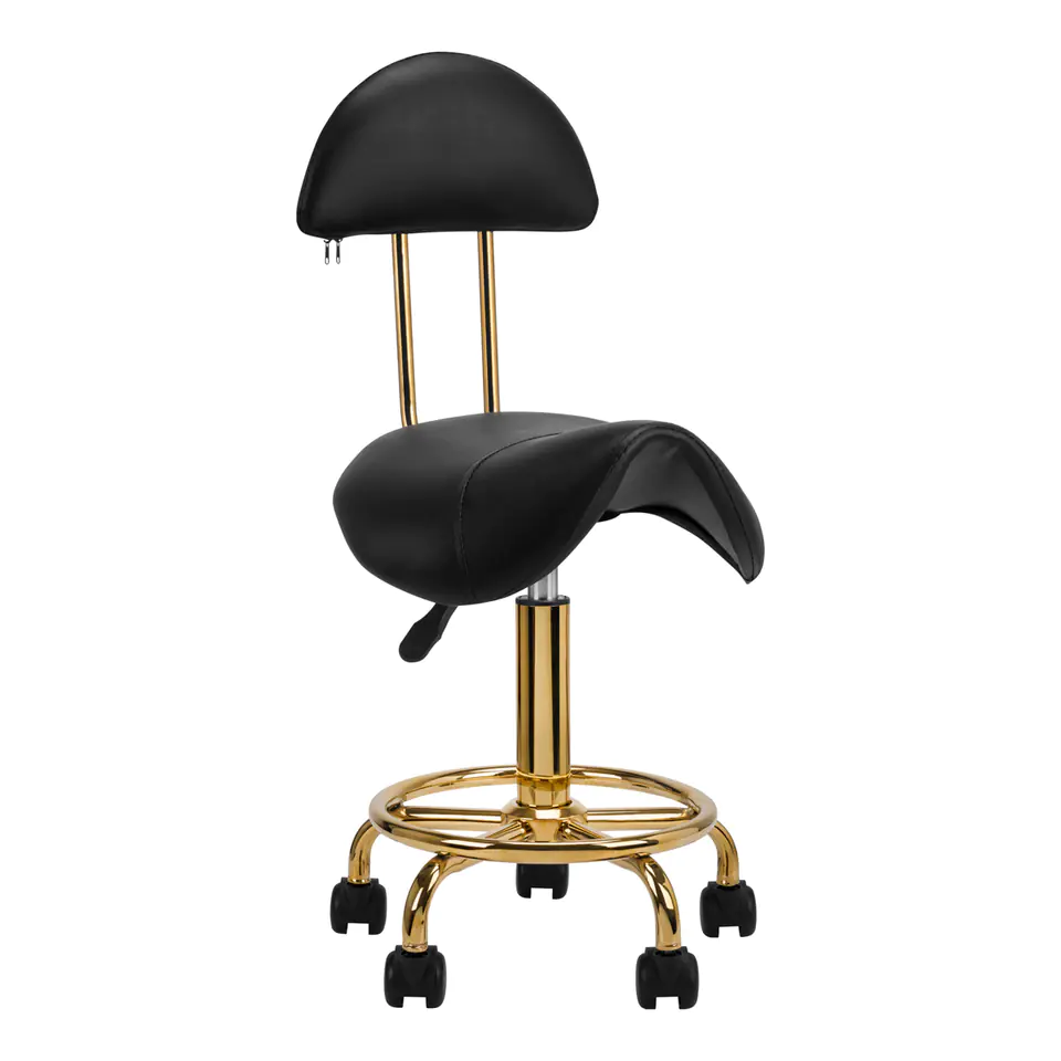 ⁨Cosmetic stool 6001-G gold black⁩ at Wasserman.eu