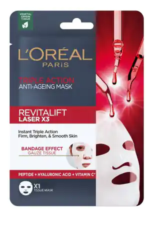 ⁨Loreal REVITALIFT LASER X3 Maska przeciwzmarszczkowa w płacie 1szt⁩ w sklepie Wasserman.eu