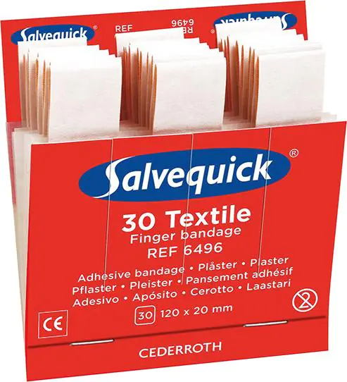 ⁨Salvequick refill pack Finger bandages 6x30 elastic (6 pcs)⁩ at Wasserman.eu