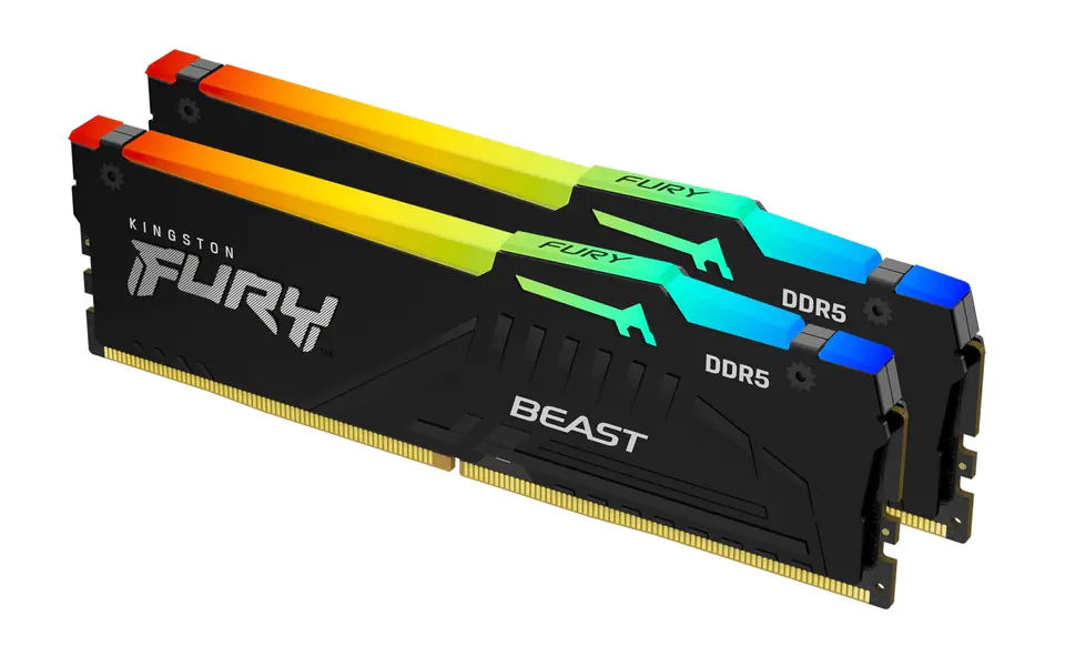 ⁨Pamięć DDR5 Fury Beast RGB 16GB(2*8GB)/5600 CL40⁩ w sklepie Wasserman.eu