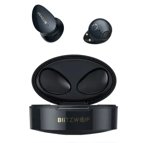 ⁨TWS BlitzWolf BW-FPE2 Bluetooth 5.0, AAC, IPX4 Kopfhörer (schwarz)⁩ im Wasserman.eu