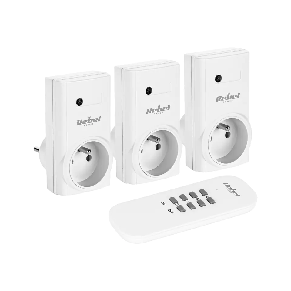 ⁨Rebel power socket with remote control (1+3)⁩ at Wasserman.eu