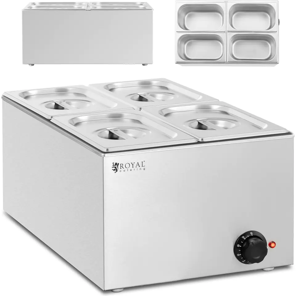 ⁨Bain-marie electric heater 4 x GN 1/4 640 W⁩ at Wasserman.eu