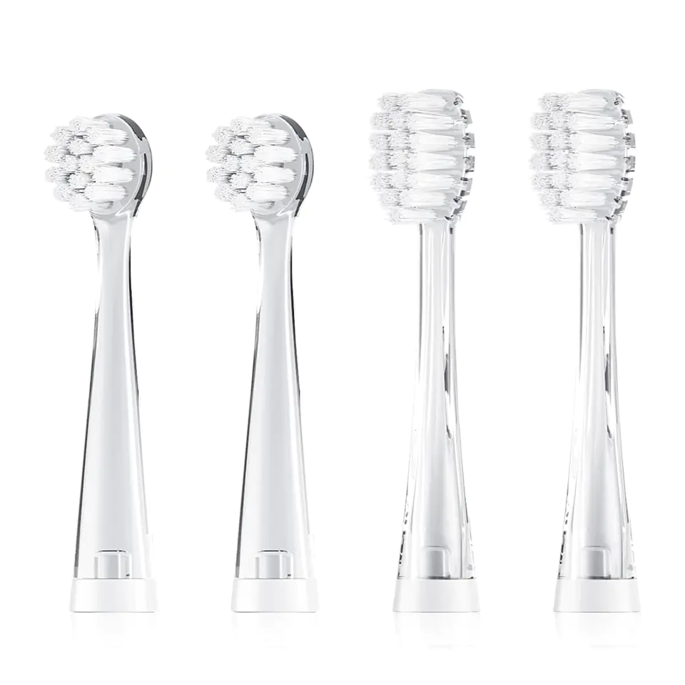 ⁨Set of spare toothbrushes for SG-513 SEAGO, set of 4, transparent colour, SG-513 Refill⁩ at Wasserman.eu