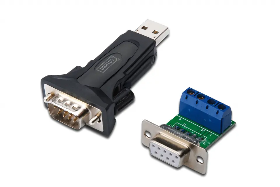 ⁨USB 2.0 to RS485 (DB9) converter/adapter with USB cable A M/F 80cm long⁩ at Wasserman.eu