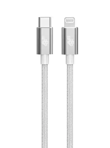 ⁨Kabel Lightning MFi - USB C srebrny 1m⁩ w sklepie Wasserman.eu