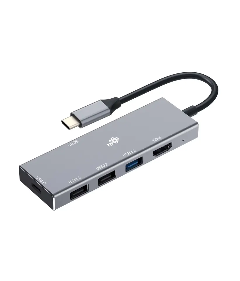 ⁨Adapter HUB USB C 7w1 - HDMI, USBx3, PD, SD/TF⁩ w sklepie Wasserman.eu