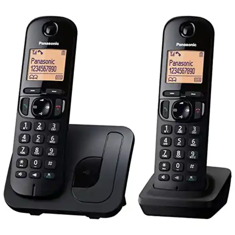 ⁨Panasonic KX-TGC212 DECT telephone Caller ID Black⁩ at Wasserman.eu