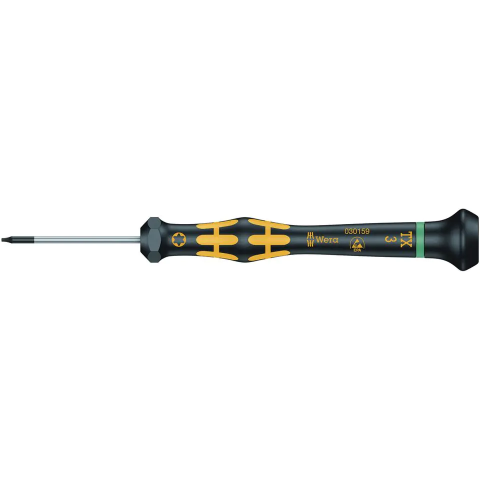 ⁨ESD screwdriver for electronics T3x40mm Wera⁩ at Wasserman.eu