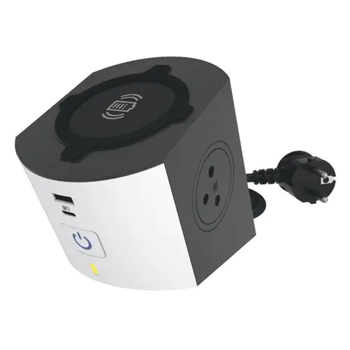 ⁨Przedluzacz 2x2P+Z Indukcja USB A/C 2m⁩ at Wasserman.eu